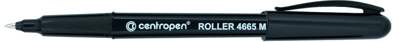 Popisovač, Centropen, roller, 4665, 0,6 mm, černý