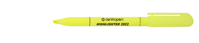 Zvýrazňovač, 2822, seříznutý hrot, žlutý